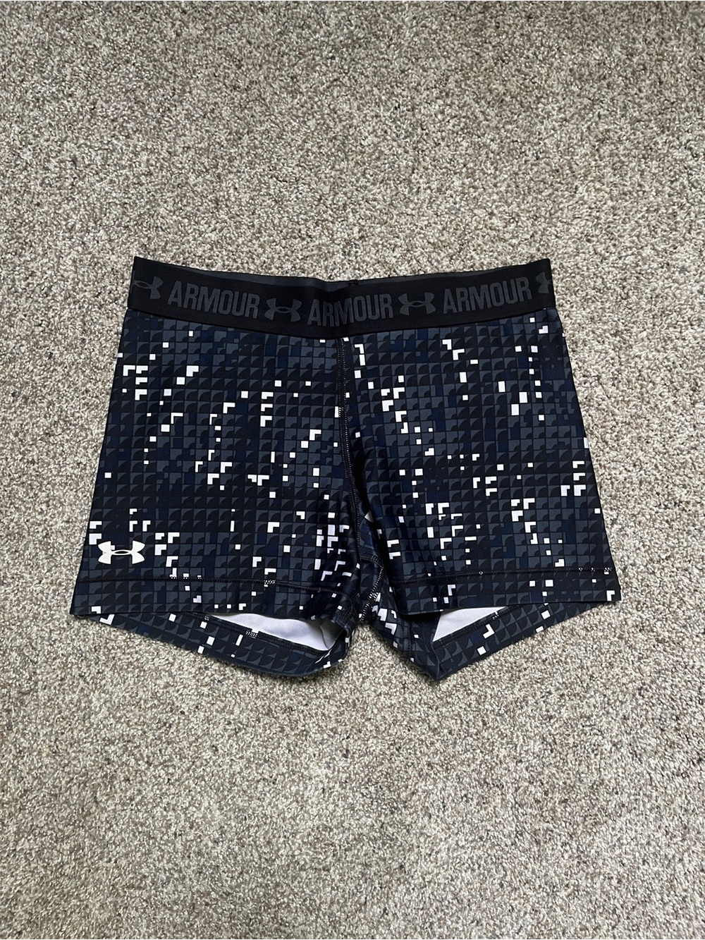 Under Armour Women’s Navy & Black Digital Camo Athletic Shorts